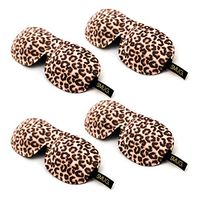 SMUG Eyelash Friendly Contoured 3D Blackout Beauty Sleep Mask/Eye Mask Multipack Set, Animal Print