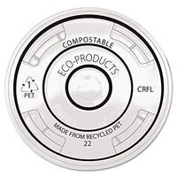 Eco-Products - BlueStripe 25% Recycled Content Cold Cup Flat Lids - Fits 9-24oz. Cups - EP-CRFL (Case 1,000)