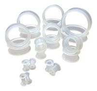 Dayat-Lobal 1 Pc Pair Soft Silicone Ear Tunnels Plugs Color Clear 1&5/8" (42mm)