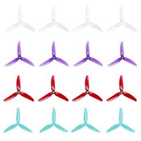 16pcs HQProp 5x4.3x3 Tri-Blade Propeller 5 Inch Props for RC FPV Drone Quadcopter (4sets, Mix Color)
