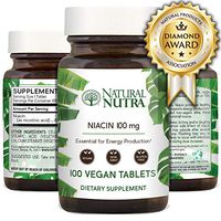 Title: Natural Nutra Niacin as Nicotinic Acid (Vitamin B3) Supplement for Energy, Cholesterol and Cardiovascular Health, Non-GMO, Vegan, Gluten Free, 100 mg, 100 Tablets