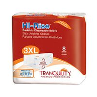 Tranquility HI-Rise™ Bariatric Disposable Briefs - XXXL - 8 ct