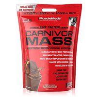MuscleMeds Carnivor Mass Anabolic Beef Protein Gainer, Chocolate Fudge, 10.7 Pounds