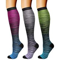 CHARMKING Compression Socks (3 Pairs) 15-20 mmHg is Best Athletic & Medical for Men & Women, Running, Flight, Travel, Nurses, Edema - Boost Performance, Blood Circulation & Recovery (S/M, Assorted 32)