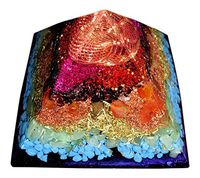 Purple People Market Place Orgone Rainbow Pyramid with EMF Protection - Solid Orgone Energy - Weighs Over a Pound