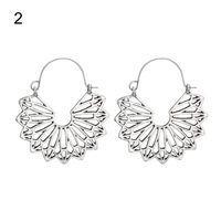 Infgreate-Fashion and Creative Halloween Jewelry for women, Bohemian Women Hollow Flower Honeycomb Filigree Hoop Earrings Retro Jewelry Gift (2#)