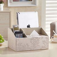 T-ZJHC Multi-Function Tissue Box Living Room Tray Creative Desktop Remote Control Storage Box, neo-Classical Flower trapezoidal Multifunctional