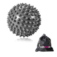 HEALTHYMODELLIFE Premium Grade Spiky Massage Ball by Healthy Model Life - Highly Recommended for Plantar Fasciitis - Silver