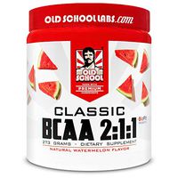 Old School Labs Classic BCAA 2:1:1 - Branched-Chain Amino Acids for Lean Muscle and Recovery with BioFit Probiotics - Natural Watermelon Flavor Makes for a Delicious Drink During Any Activity - 273