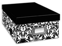 Pioneer Photo Albums B-1BW Photo Storage Box, Damask Design