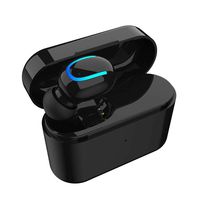 TechCode Wireless Bluetooth Earbud, Bluetooth Earphone Wireless in-Ear Headphone Stereo Bass Sound Noise Cancellation Phone Earpiece with Mic/Charging Box for Android iOS Bluetooth Devices, Black