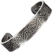 Mens Copper Magnetic Bracelet by Holistic Magnets (Tarnish-Free) Celtic Bracelet Arthritis Pain Relief M-XL Magnetic Therapy Healing Bangle (TKP)-Trinity Knot (M: Wrist 6.5-7.5 inch)