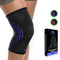 NEWZILL Compression Knee Brace for Knee Pain - Braces and Supports Knee for Pain Relief, Meniscus Tear, Arthritis, Injury, Running, Joint Pain, Support - Best Knee Sleeve (Black/Blue, Small)