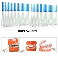 Bbshop Bbshop 80PCS Disposable Soft Picks Plastic Toothpicks with Travel Case