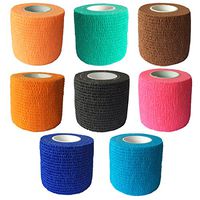 Adherent Bandaging Tape, BBDI 8 Rolls Non-Woven Fabric Sports Wrist, Ankle Self Adherent Wrap Tape Medical Elastic Adhesive Bandages