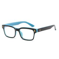 Blue Light Blocking Glasses for Computer Use Anti Eye Eyestrain UV Filter Prevent Fatigue Electronic Devices Cellphone Screen Eye Protection Glasses (Black Blue)