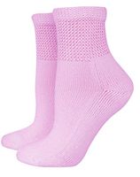 Physician's Choice Women's Diabetic Socks, Pack of 3 Pair, Quarter Length, Sock Size 9-11, Pink