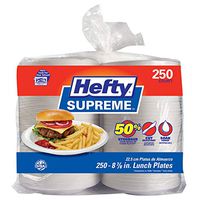 Expect More Hefty Supreme 8 7/8 inch Foam Plates, 250ct