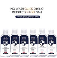 Hand Sanitizer Gel Travel Size 60ml, Kills 99.99% Germs Wash-Free, No Rinse Foam Hand Soap Gel, Kid and Women Friendly (6-Pack)