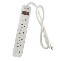 MONSTER MOUNTS / PROMOUNTS 6 Outlet Power Strip, White (PS601)