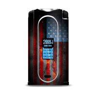 IT'S A SKIN Decal Vinyl Wrap for VooPoo VMate 200w Mod Vape Sticker Sleeve/Dark Distressed American Flag Sky Stars Galaxy
