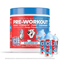 Sparta Nutrition Pre-Workout Fully Loaded Formula Supporting Energy, Mood, and Focus, Blue Raspberry ICEE, 20 Serving