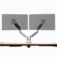 Jarvis Monitor Mounting Arm - Fits up to 32" Computer Displays (Dual, Silver)