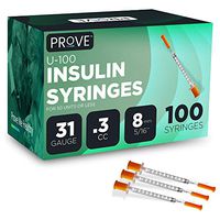 Prove U-100 Insulin Syringes, 31 Gauge - 5/16" .3cc - 100 Count, 11.2 Oz