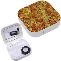 Portable Contact Lens Case Box Travel Kit Mirror + Bottle + Tweezers Container Holder [ Cartoon Doodles ]