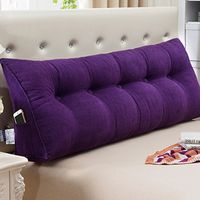 Cushion Tatami Lumbar pad Solid Color Double bedsideThree-Dimensional Triangular, Pillow/Waist Pillow, Sofa Soft Pack Bed Waist Home DecorationA+ (Color : Purple, Size : 602250cm)