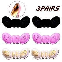 Heatoe 3 Pcs Heel Cushion Inserts Anti-Slip Heel Grips Snugs Shoe Pads Heel Pads Too Big Inserts Reusable Adhesive Shoe Inserts Liners Heel Blister Protectors for Loose Shoes