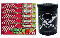 Herb Airtight Container Fresh Kettle with Juicy Jay's Strawberry Kiwi 1.25 Flavored Hemp Rolling Papers 5 Count DC Crafts Nation- Jolly Roger
