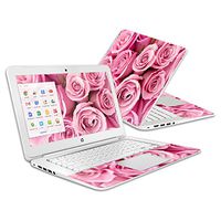 Mightyskins Skin Compatible with Hp Chromebook 14 (2014) - Pink Roses | Protective, Durable, and Unique Vinyl Decal Wrap Cover | Easy to Apply, Remove, and Change Styles | Made in The USA
