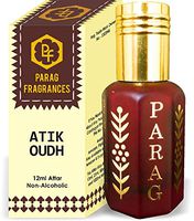 Parag Fragrances Atik Oudh Attar 1 Tola / 12ml (Crystal Series) (Limited Time Launching Offer Pack) Natural Distiled Attar/Alcohol Free Attar/Long Lasting Attar