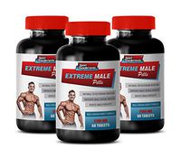 Testosterone Booster Diet - Extreme Male Pills - Male Enhancement Formula - l-arginine for Men Sexual Enhancement - 3 Bottles 180 Tablets