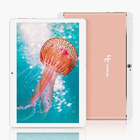 YUNTAB 10.1 inch Unlocked 3G Tablet Smartphone, Android OS, Support Dual SIM Cards, Quad Core Processor, 16GB Storage, IPS Touch Screen(Rose Gold)