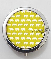 BlackKey White Elephant 3-Compartment Decorative Pocket Gift Box Case Organizer for Pill, Color 1 -2247