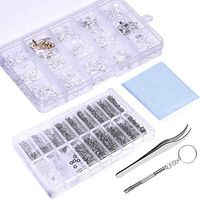 Eyeglass Repair Kit, UNIQUE2U 1000 Pcs Assorted Tiny Screws Nut Washer and 150 Pairs Nose Pads Set with Micro 4 in 1 Screwdriver Tweezer and Cleaning Cloth for Sunglass Spectacles