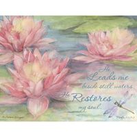 Lang Perfect Timing Waterlily Boxed Notecard by Susan Winget, 4 x 5 Inches, 13 Cards and Envelopes (1005306)