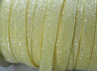 25y Sparkle Glitter Velvet Ribbon Headband Clips Bow 3/8"-(Pick Colour) (Beige)