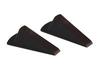 Master Manufacturing 2-Pack Brown Giant Foot Door Stop, Heavy Duty Rubber Wedge, Made in the USA, Holds Doors Up to 2" Clearance Securely (2 Pack)