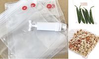20 Counts BPA Free Med (9.1x11 Inches) and Large (11.8x11 Inches) Size Heavy Duty Reusable Vacuum Sealer Storage Bags for Freezer, Sous Vide Cooking, and Food Saver to Keep Freshness up to 5X Longer