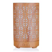 Wood Grain Aromatherapy Essential Oil Diffuser,Humidifier,Ultrasonic Quiet,Cool Mist,Adjustable Time Setting,Color Light Changing,Waterless Auto Off,for Baby,Home,Office,Yoga,Birthday,Gift,Decorative