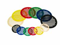 CanDo Web Hand Therapy Device, Latex, 14" Diameter, Set (Tan, Yellow, Red, Green, Blue, Black)