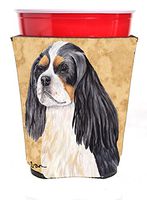 Caroline's Treasures SC9120RSC Cavalier Spaniel Red Solo Cup Beverage Insulator Hugger, Red Solo Cup, multicolor