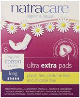 Natracare Organic Cotton Ultra Extra Long Pads with Wings 8 per Pack