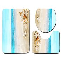 HYRL Carpets Bath Mat Sets 3 Piece Non Slip Including Bath Mat Pedestal Mat Toilet Seat Cover Mat For Bathroom,C