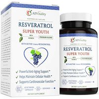 Resveratrol With Active Trans-Resveratrol Natural Anti-Aging Support - For Longevity, Promotes Health, Heart Immunity Antioxidant Vitamin C & Grape Seed, Green Tea Extract, Moringa Capsules Supplement