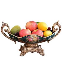 AXZHYX Bowl Fruit Plate, European Creative Living Room Coffee Table Fruit Plate Resin Home Candy Key Storage Tray American Retro Ornaments Hotel Tableware Home Noodles Boiled Fish Soup Bowl