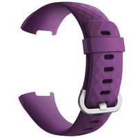 Goosehill Band Compatible for Fitbit Charge 3, Silicon Wristbands for Charge 3 SE Advanced Fitness Tracker, Adjustable Replacement Sport Strap for Women Men Plum
